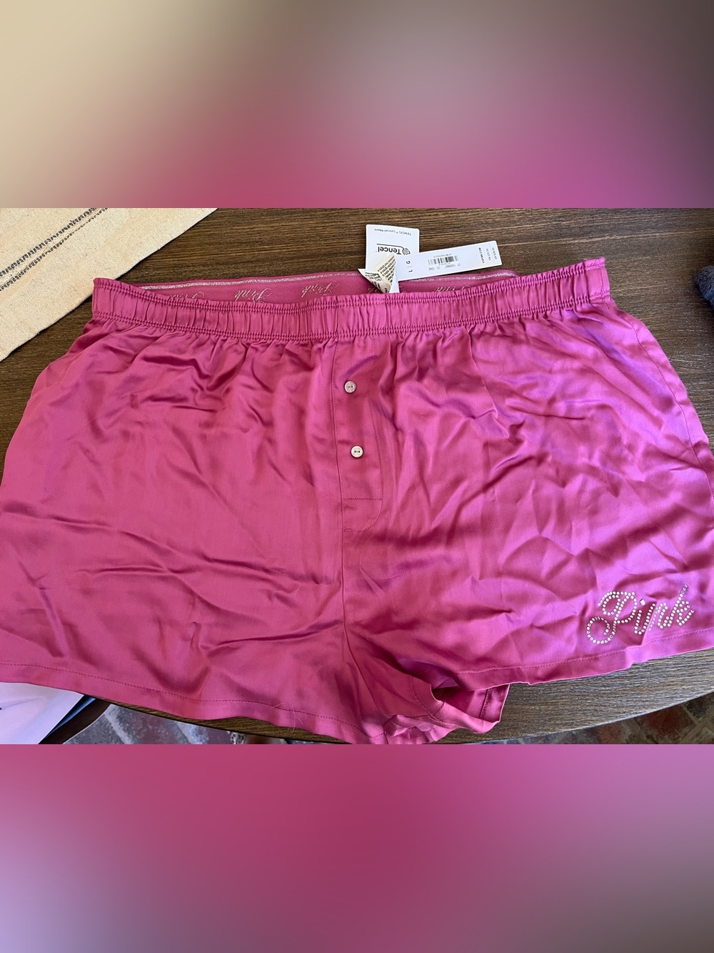 NEW PINK Victoria's Secret Satin Sleep Shorts
